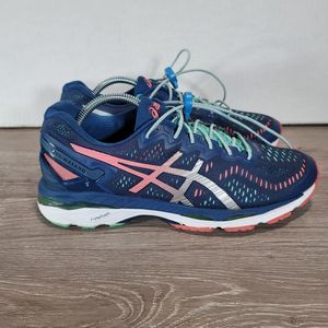 ASICS Women’s GEL KAYANO 23 Running Shoes Blue T696N Low Top Lace Up Sz 9.5 M